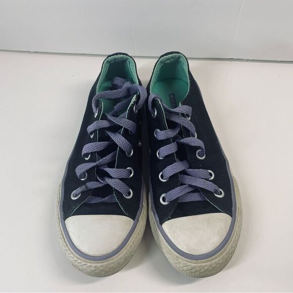 Converse All Star Double Ox Tongue #642905F Black Purple Shoes Junior Size US 12 - Picture 7 of 9